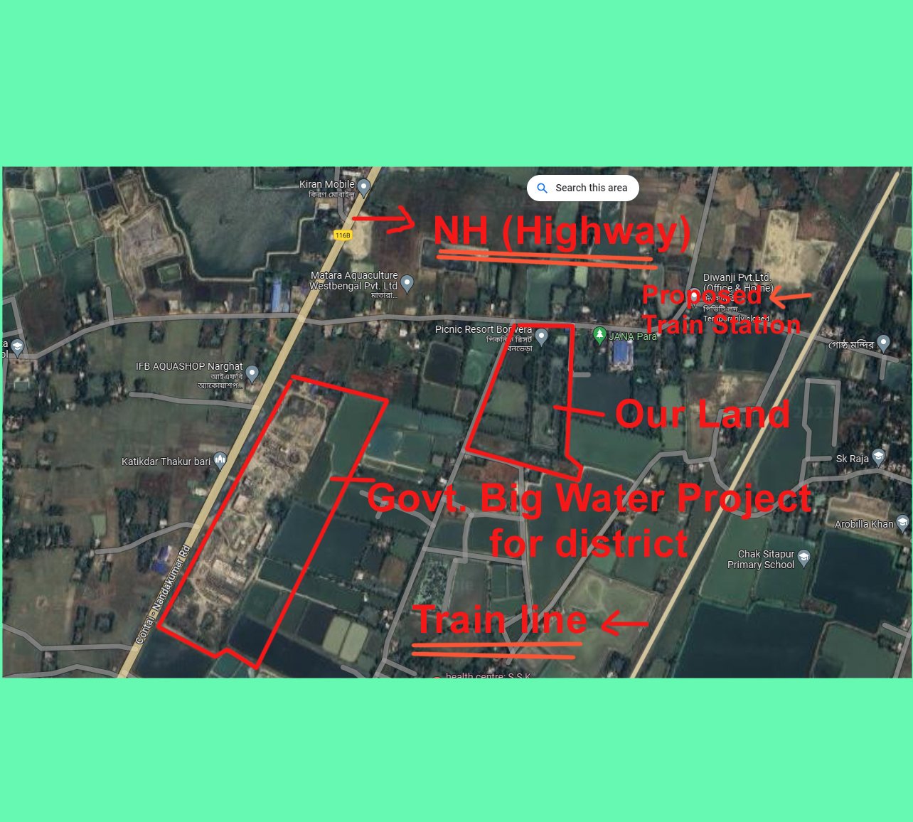 9 acre land for sale in Nandakumar Purba Medinipur
